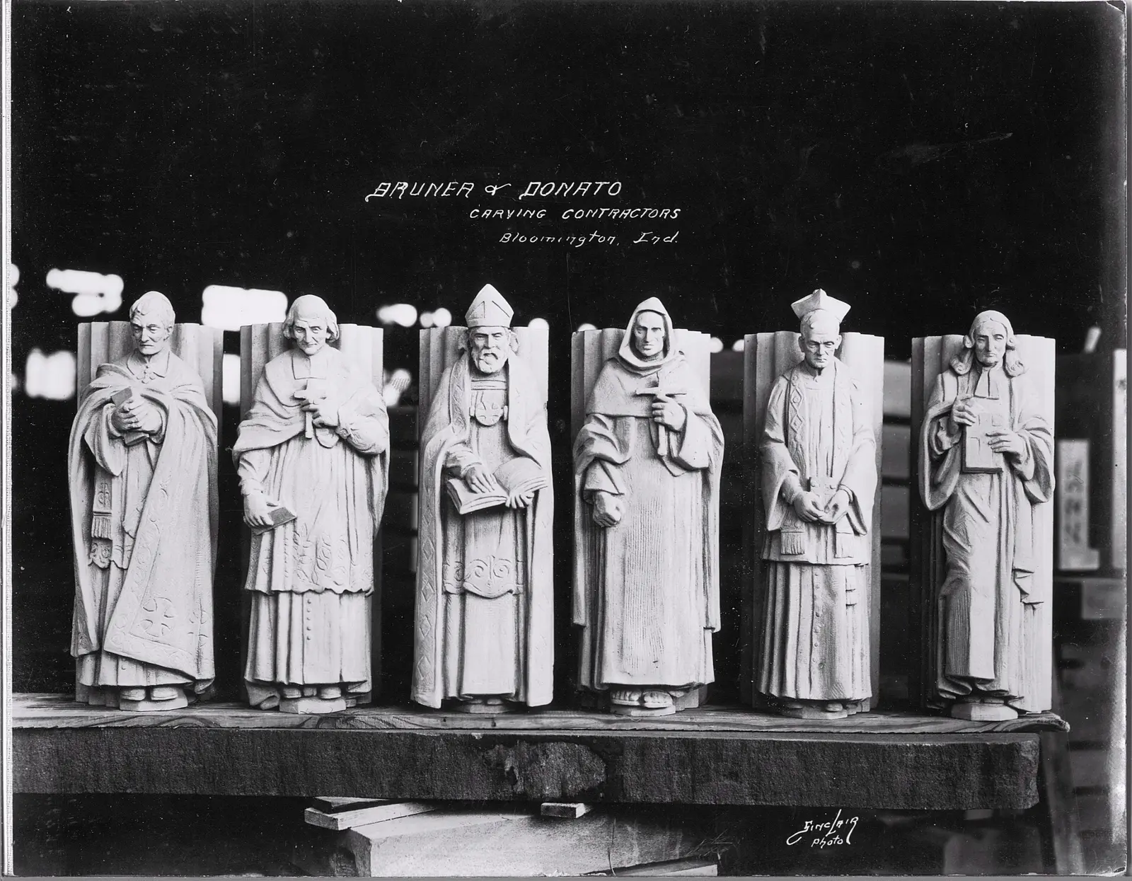 Six standing figures
